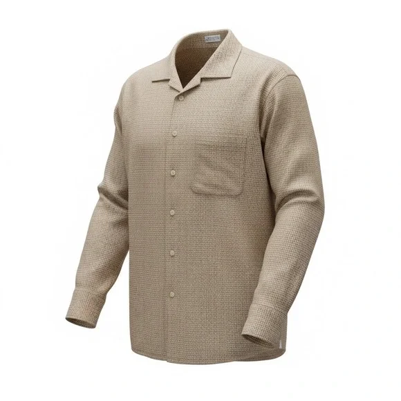 Peter Millar Mens Sz 17.5L Hounds tooth Button Up Shirt Long Sleeve Casual Dress - Picture 2 of 10